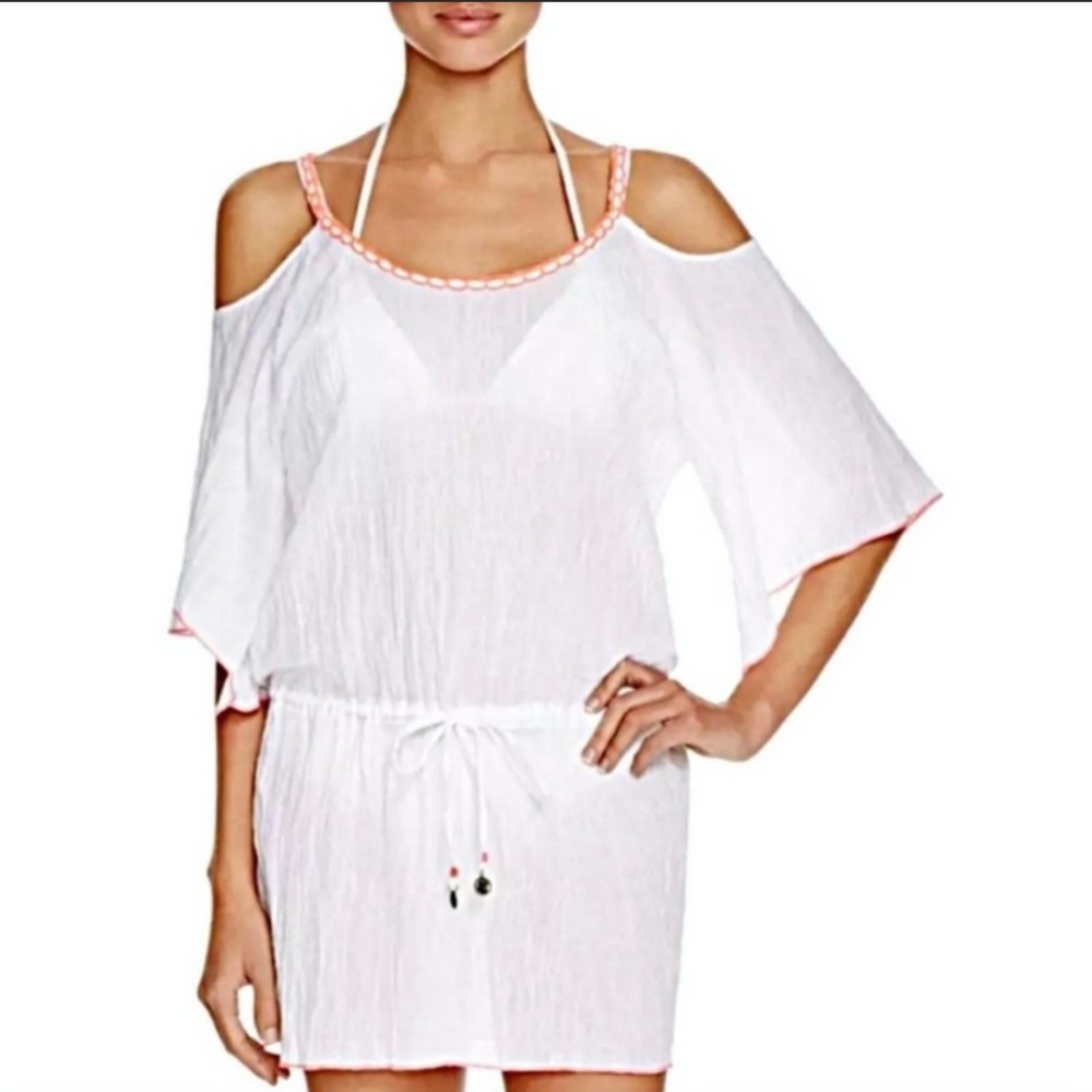 Becca Cold Shoulder Cotton Swim Coverup